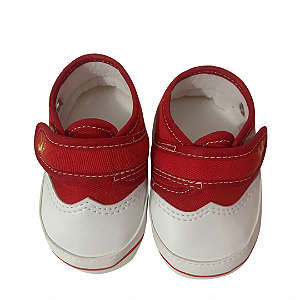 Tênis bebê vermelho com velcro t. G