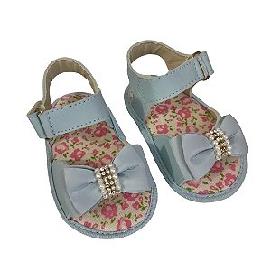 Sandália bebê menina azul claro M
