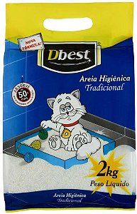 Areia Higiênica Dbest Tradicional 2Kg