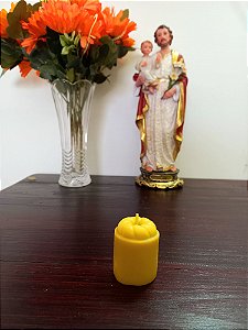 Vela de cera de abelha São José - 1 unidade