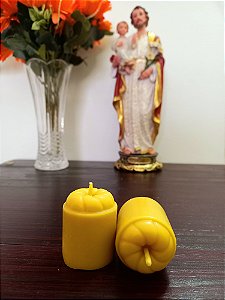 Vela de cera de abelha São José - 2 unidades