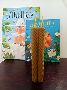 Vela de cera de abelha alveolada G - 2 unidades