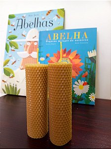 Vela de cera de abelha alveolada modelo 7 dias - 2 unidades