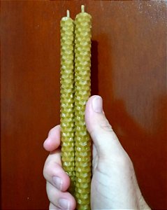 Vela de cera de abelha alveolada ORAÇÃO - 2 unidades
