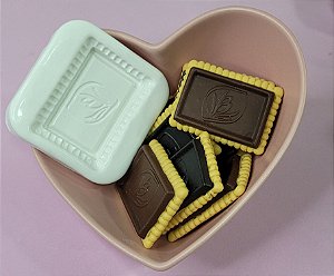 Forma de Silicone Bolacha com Chocolate