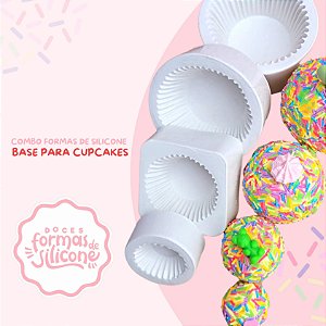 Forma de Silicone Combo Base de Cupcakes