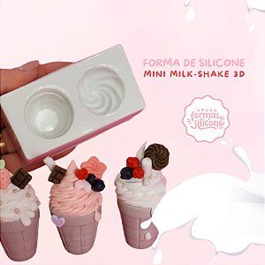 Formas de Silicone Mini Milk-Shake 3d