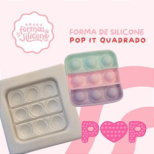 Forma de Silicone Pop It Quadrado