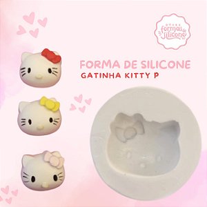 Forma de Silicone Carinha Gatinha kitty P