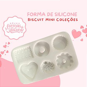 Forma de Silicone Biscuit Mini Coleções