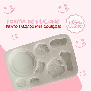 Forma de Silicone Prato Salgado mini Coleções