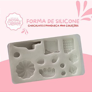 Forma de Silicone Chocolate e Panqueca MIni Coleções