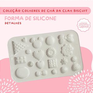 Forma de Silicone Detalhes Colheres de Chá