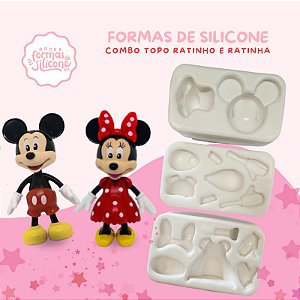 Forma de Silicone Combo Topo Ratinho/Ratinha