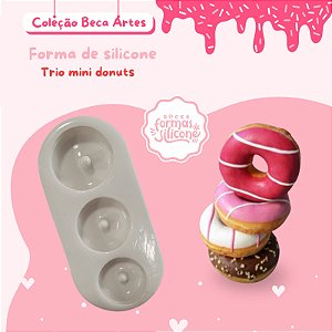 Forma de Silicone Trio Mini Donuts