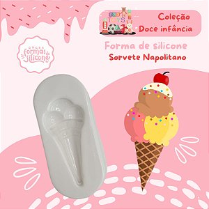 Forma de Silicone Sorvete Napolitano