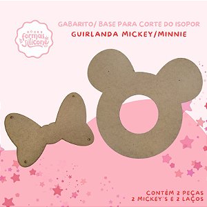 Gabarito base corte Guirlanda Mickey / Minnie