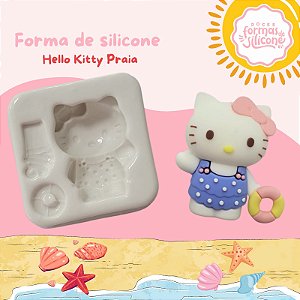 Forma de Silicone Hello Kitty Praia