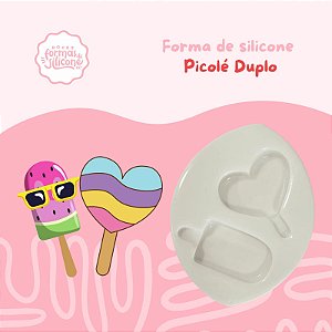 Forma de Silicone Picolé Duplo