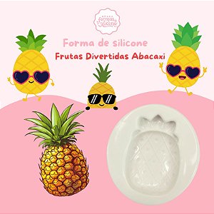 Forma de Silicone Frutas Divertidas Abacaxi