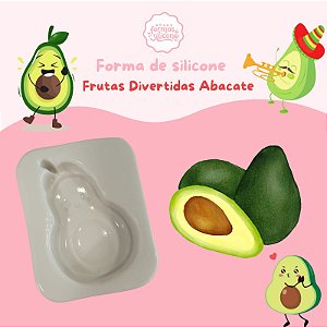 Forma de Silicone Frutas Divertidas Abacate