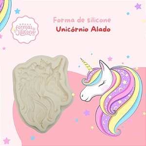 Forma de Silicone Unicórnio Alado