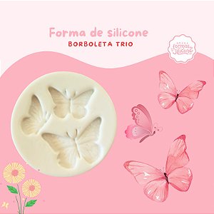 Molde de Silicone Borboleta trio