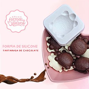 Molde de Silicone Tartaruga de chocolate