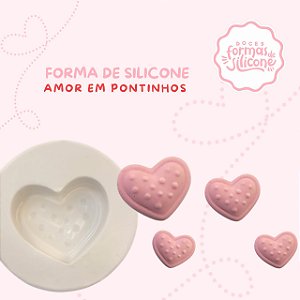 Molde de Silicone Amor em Pontinhos