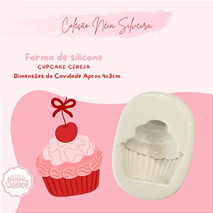 Molde de Silicone Cup Cake Cereja