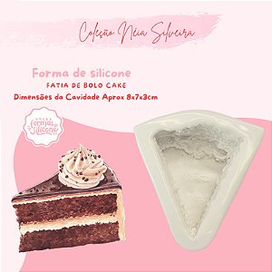 Molde de Silicone Fatia de Bolo Cake