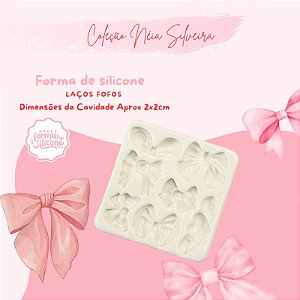 Molde de Silicone Laços Fofos