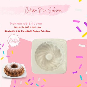 Molde de Silicone Bolo Pudim Torcido