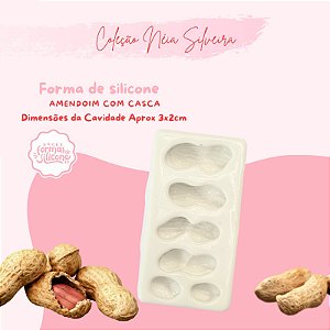 Molde de Silicone Amendoim com Casca