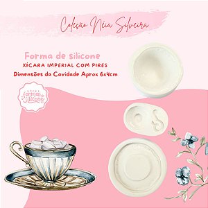 Molde de Silicone Xícara Imperial com Pires