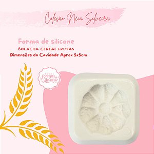 Molde de Silicone Bolacha Cereal Frutas