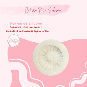 Molde de Silicone Bolacha Sortida Donuts