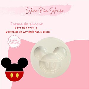 Molde de Silicone Botton Ratinho