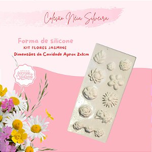 Molde de Silicone Kit Flores Jasmine