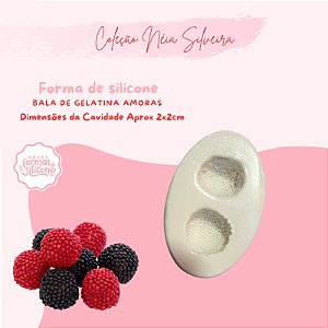 Molde de Silicone Bala de Gelatina Amoras