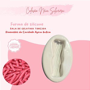 Molde de Silicone Bala de Gelatina Torcida