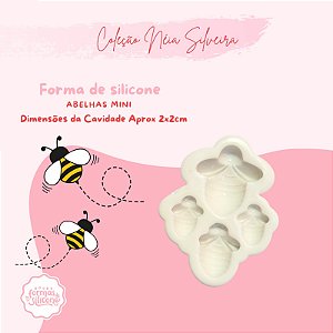 Molde de Silicone Abelhas Mini