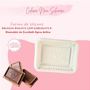 Molde de Silicone Bolacha Biscuits com Chocolate B