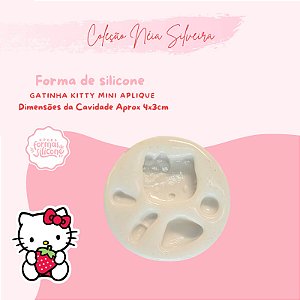 Molde de Silicone Gatinha Kitty Mini Aplique