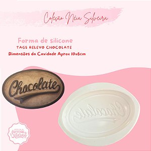 Molde de Silicone Tags Relevo Chocolate