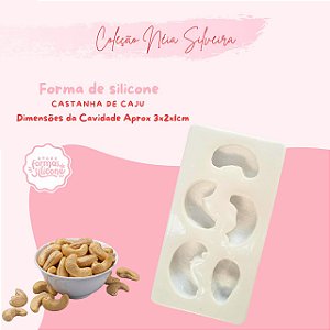 Molde de Silicone Castanha de Caju
