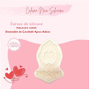 Molde de Silicone Moldura Amor