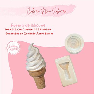 Molde de Silicone Sorvete Casquinha