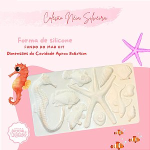 Molde de Silicone Fundo do Mar Kit