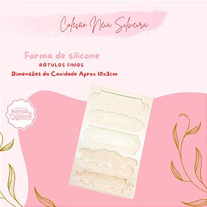 Molde de Silicone Rótulos Finos